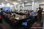 Une vue de la salle de conférence de la Monusco, pendant le point de presse hebdomadaire à Kinshasa. Radio Okapi/ Ph. John Bompengo