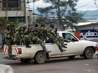 Les rebelles du M23 font leur entrée dans la ville de Goma, capitale provinciale du Nord-Kivu, mardi 20 novembre 2012.