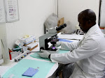 Teste de paludisme dans un laboratoire médical. Radio Okapi/ Ph. John Bompengo